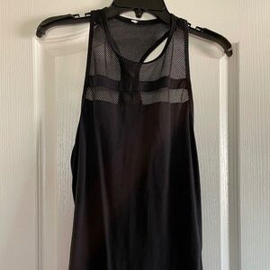 Fabletics Black Mesh Racerback Workout Top